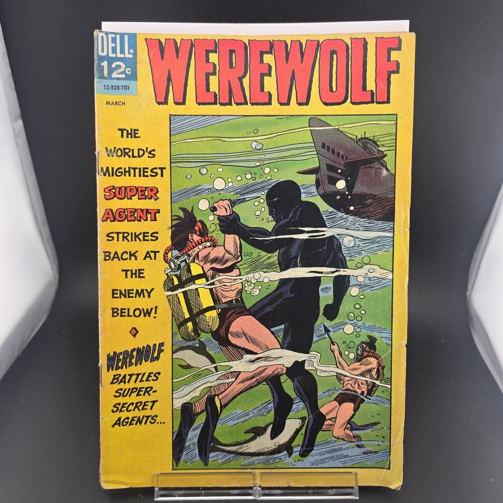 Werewolf #2 Dell Comics 1967 Silver Age Spy Super Agent Scuba Cover Raw VG 4.0